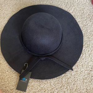 NWT black floppy hat